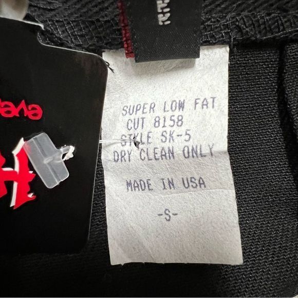 NWT vintage Black red pinstripe bondage skirt Super Low Fat for hot topic sz S - Picture 9 of 10